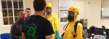 Inerco Forespro capacita a la Agrupación de Protección Civil de Niebla (Huelva) en intervención con sustancias, mezclas y mercancías peligrosas