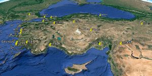 Mapa ciudades proyecto ruidos Turquía INERCO